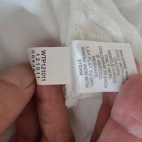 J. Jill Button Up Linen Top with Embroidery. Size L. - Picture 10 of 10